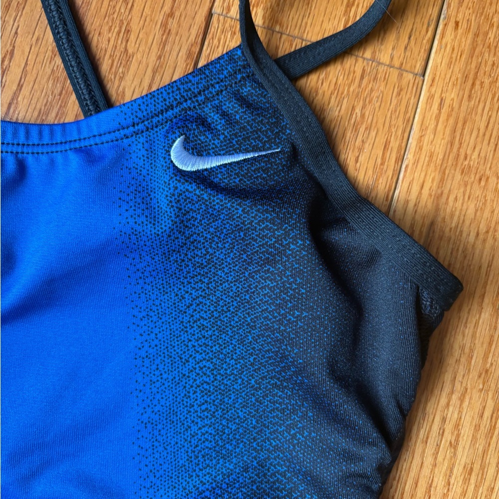 Girls Nike Blue and Black Sporty One Piece Swimsuit size 8/24 - Picture 5 of 5